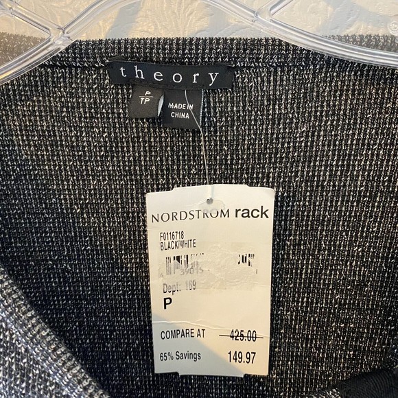 Theory Sz P Lioralee Prosecco Moto Cropped Jacket - Picture 8 of 9